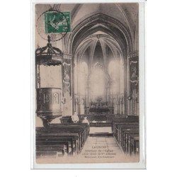 LAUNOIS : intérieur de l'église (XII°, XIII°, XIV° siècles) - maître-autel, style Renaissance - très bon état