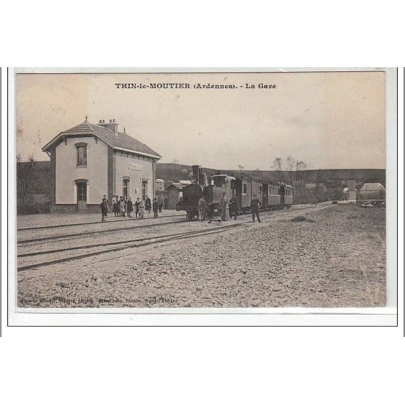 THIN LE MOUTIER: la gare - TRAIN - très bon état