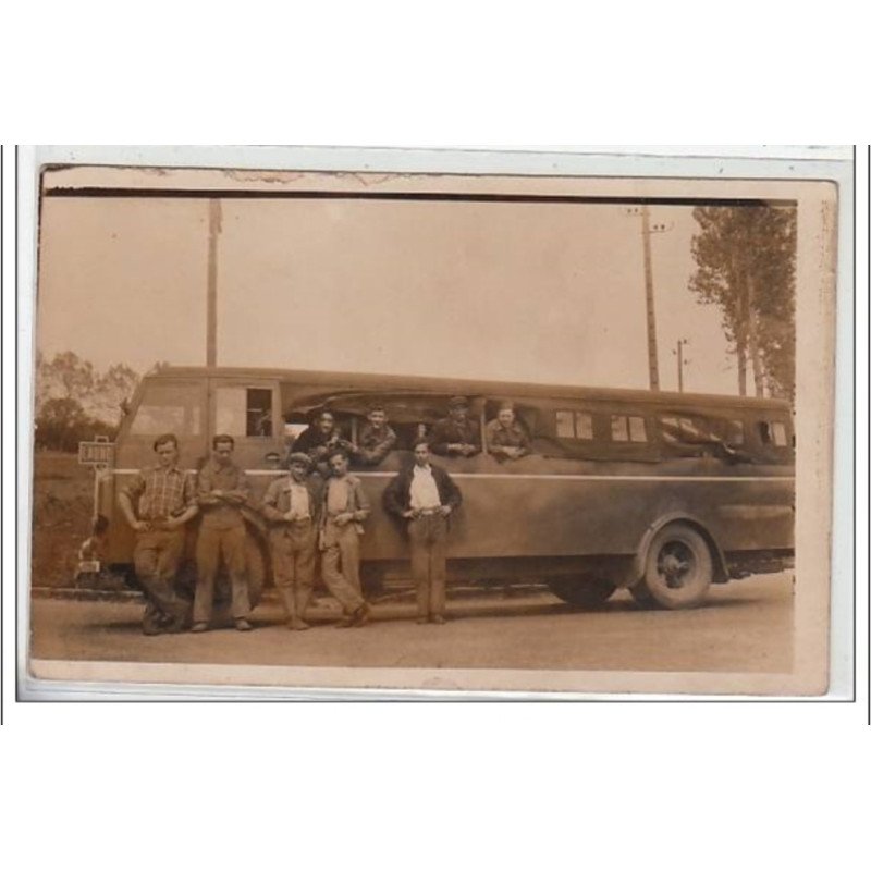 LAUNOIS - AUTOBUS - CARTE PHOTO - très bon état