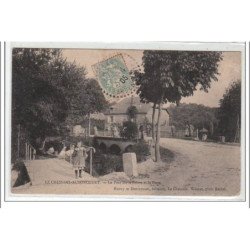 LE CHESNOIS-AUBONCOURT : le pont sur la Foivre et la poste - très bon état