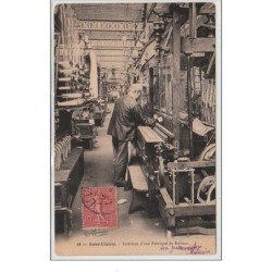 SAINT ETIENNE : intérieur de la fabrique de rubans Jacquard - bon état (coins légèrement arrondis et 2 petits plis d'ang