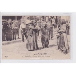 BAYONNE : la danse de l'ours place du Réduit (montreur - montreuse de singe) - très bon état