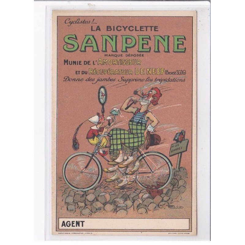 PUBLICITE : La bicyclette Sanpene illustrée par Raoul VION (vélo) - très bon état