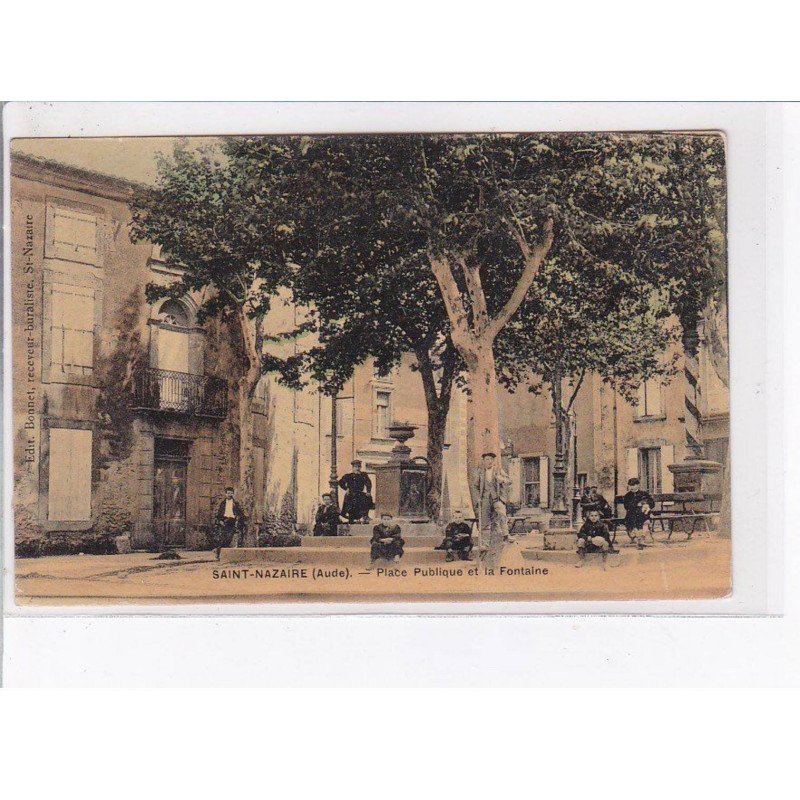 SAINT-NAZAIRE -  Place publique et la fontaine - très bon état