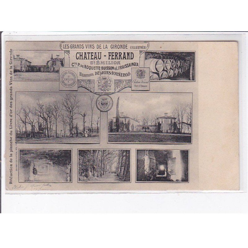 SAINT EMILION - CHATEAU-FERRAND - Les grands vins de la Gironde (publicité) - Très bon état