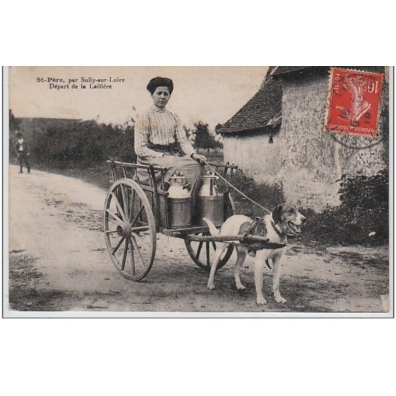 SAINT PERE par Sully sur Loire : la voiture à chien de la laitière - très bon état