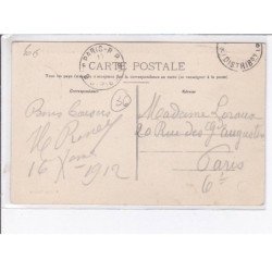 ECUEILLE - Les troupes massées Place de la Mairie - Grandes manoeuvres du centre 1908 - Très bon état