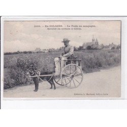 EN SOLOGNE - La poste en campagne - service en voiture à chien - Très bon état