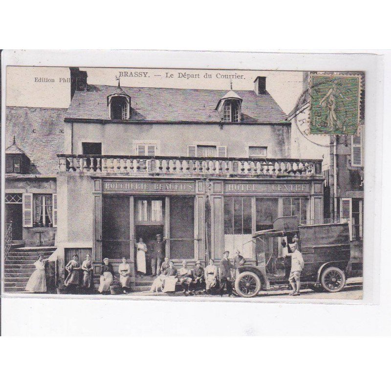 BRASSY - Le départ du courrier - Autobus - Très bon état