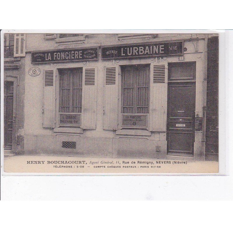 NEVERS - Henry Bouchacourt, Agent Général, 11, rue de Rémigny - Très bon état