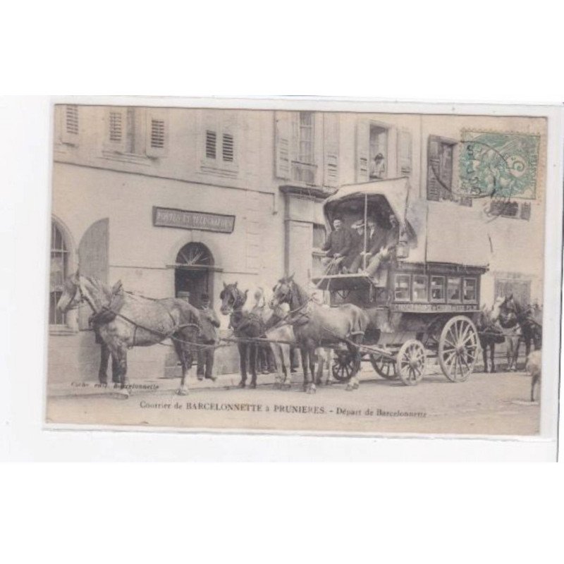 BARCELONNETTE - courrier de Barcelonnette à Prunières - état BARCELONNETTE - courrier de Barcelonnette à Prunières - état