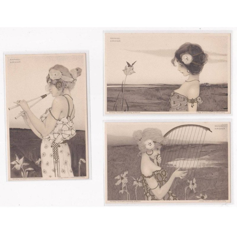 KIRCHNER Raphaël : série complète de 12 carte postales (D-30) - très bon état