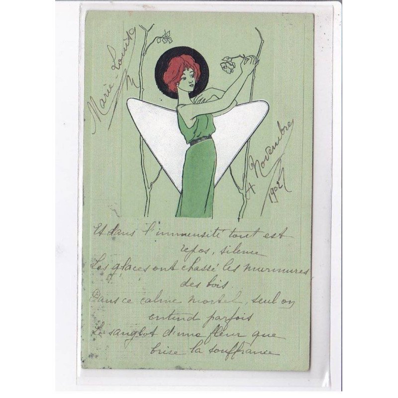 KIRCHNER Raphaël ? :  "carte postale gaufrée" - bon état