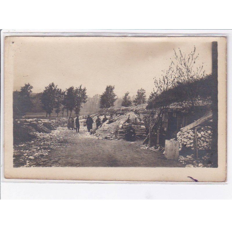 SOUCHEZ - carte - photo - Chemin creux de Carency  - Militaire - très bon état -