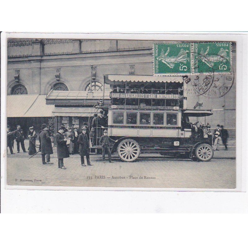 PARIS - Autobus - place de Rennes - Très bon état