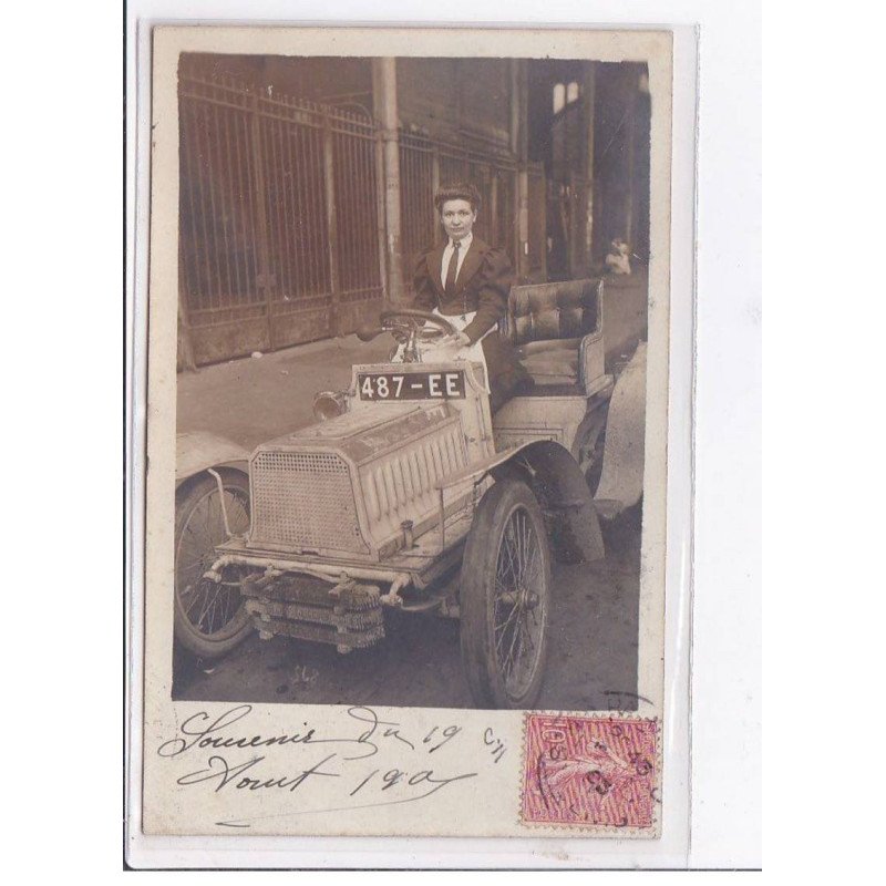 PARIS - carte - photo - Automobile - Très bon état