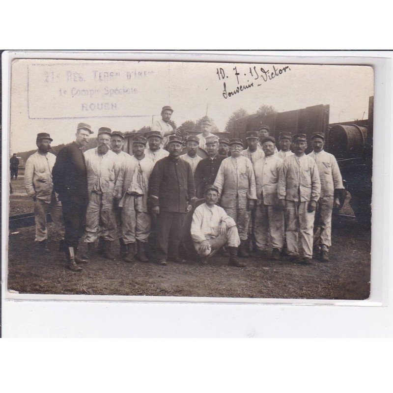 ROUEN - Carte - Photo - Militaire - Chemin de fer - Très bon état