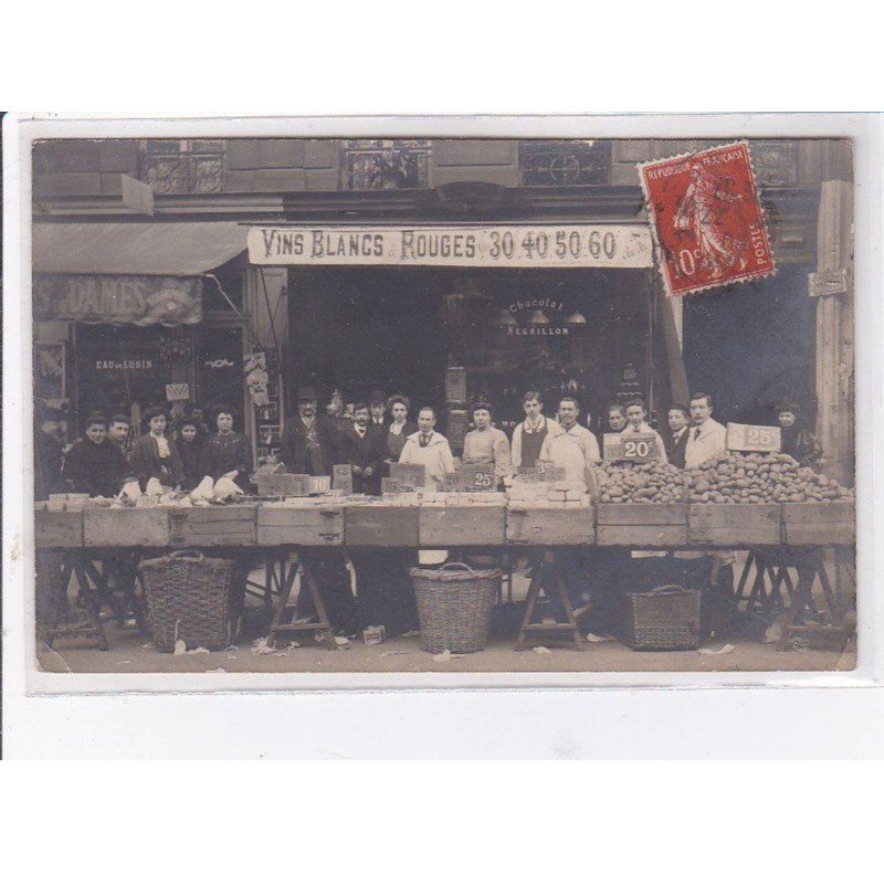 PARIS - carte - photo - Marchand de primeur - Très bon état