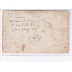PARIS - carte - photo - Rue Leon - Bois, charbon, vins, liqueurs - état