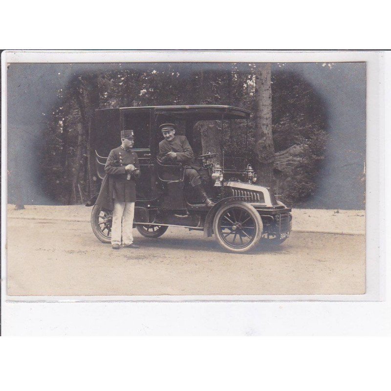 PARIS - carte - photo - 2 CPA - Automobile - policier - Contravention - Très bon état