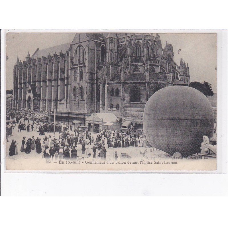 EU - Gonflement d'un ballon devant l'Eglise Saint Laurent - Très bon état