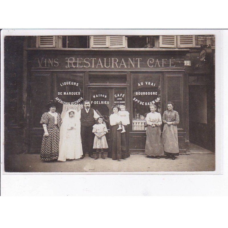 PARIS - carte - Delrieu - Hôtel de l'avenir - Vins - 12 rue de Frémicourt - Très bon état