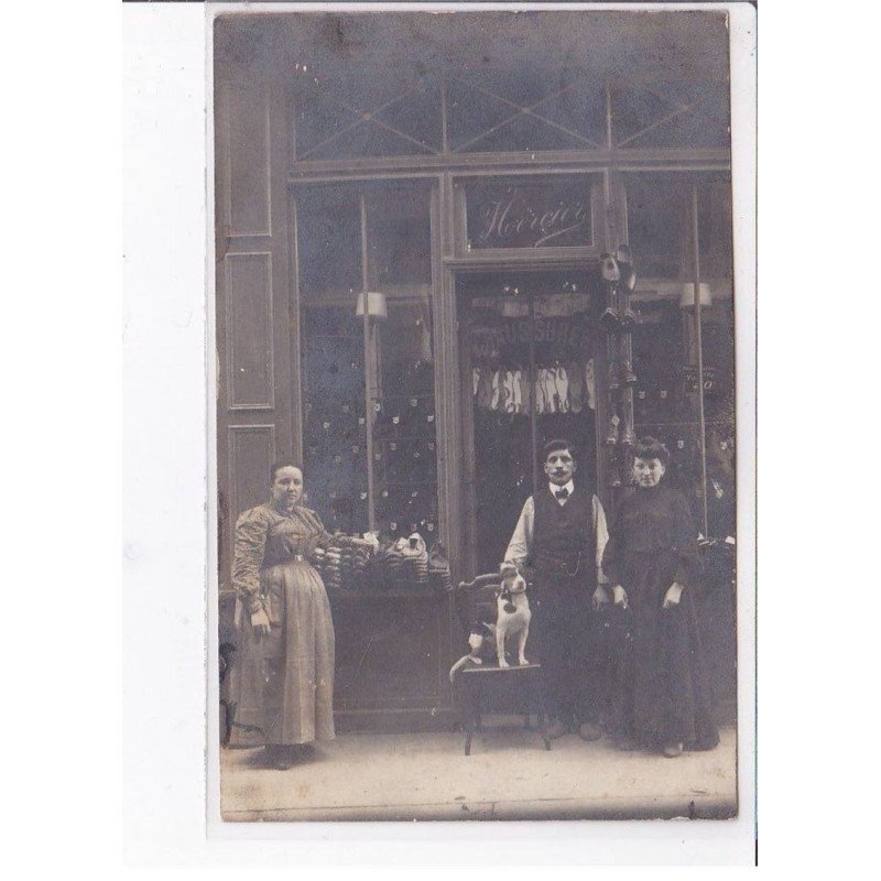 PARIS - carte - photo - P. Mercier - Spécialité de chaussures - 77 rue Saint louis en l'Ile - Très bon état