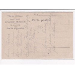 ILLUSTRATEUR ALSACIEN : souvenir de la première fête nationale à Mulhouse en 1919 - très bon état