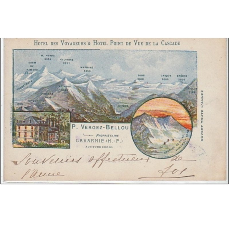 GAVARNIE : l'hôtel des voyageurs et l'hôtel Point de Vue de la Cascade - très bon état GAVARNIE : l'hôtel des voyageurs et l'hôtel Point de Vue de la Cascade - très bon état
