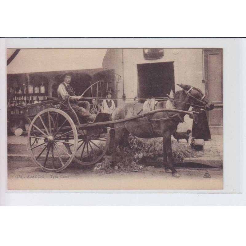 AJACCIO: type corse, attelage, cheval - très bon état