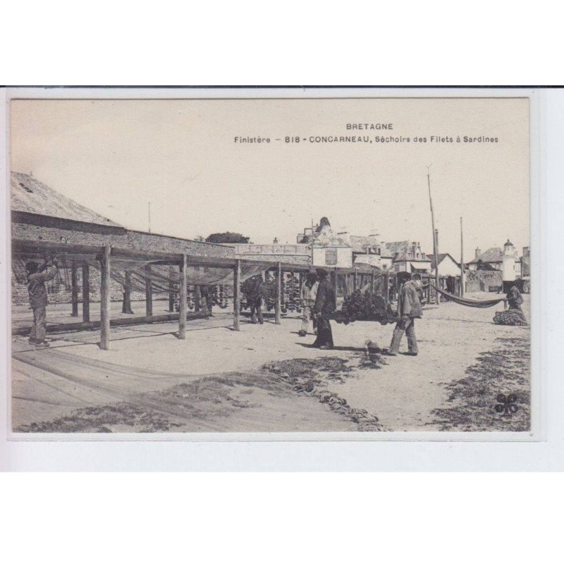 CONCARNEAU: séchoirs des filets à sardines, mtil - très bon état