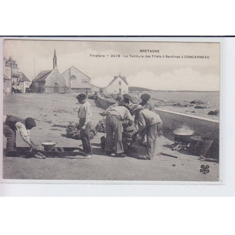 CONCARNEAU: la teinture des filets à sardines, mtil - état