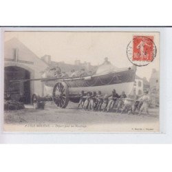 ILE MOLENE: départ pour un naufrage (bateau de sauvetage) - très bon état