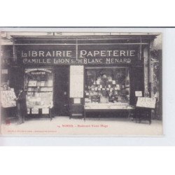 NIMES: boulevard victor hugo, librairie papeterie camille lion blanc ménard nouveau larousse illustré - très bon état