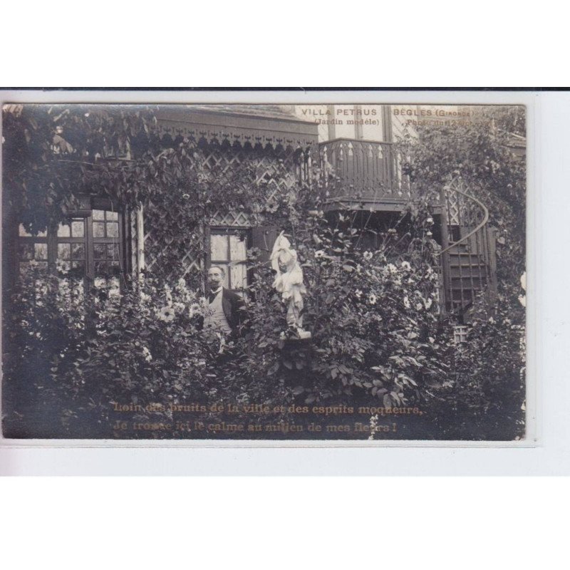 BEGLES: villa petru, jardin modele, loin du bruit et de la ville - très bon état