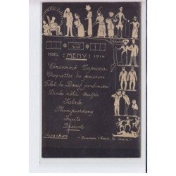 ARCACHON: menu de noël 1914, carte photo - très bon état