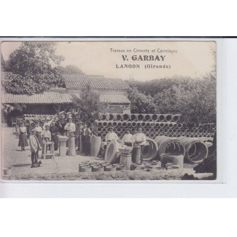 LANGON: travaux en ciments et carrelages, V. Garbay - état
