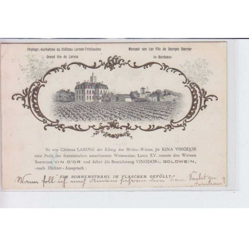 GIRONDE: aufnahme du château larose-trintaudon grand vin de larose - très bon état