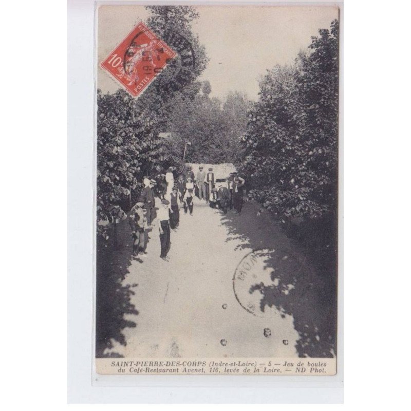 SAINT-PIERRE-DES-CORPS: jeu de boules du café-restaurant avenet 166 levée de la loire - très bon état