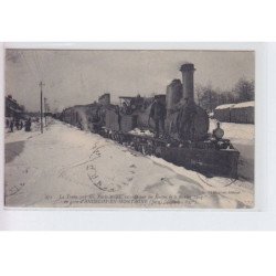 ANDELOT-en-MONTAGNE: le train 503bis, paris-milan, retardé par les neiges le 2 fevrier 1907, en gare - très bon état