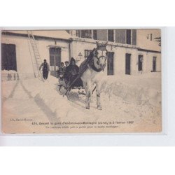 ANDELOT-en-MONTAGNE: devant la gare, un traineau attelé prêt à partir pour la haute montagne - très bon état