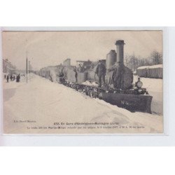 ANDELOT-en-MONTAGNE: train en gare, le train 503 bis paris-milan retardé par les neiges le 2 fevrier 1907- très bon état