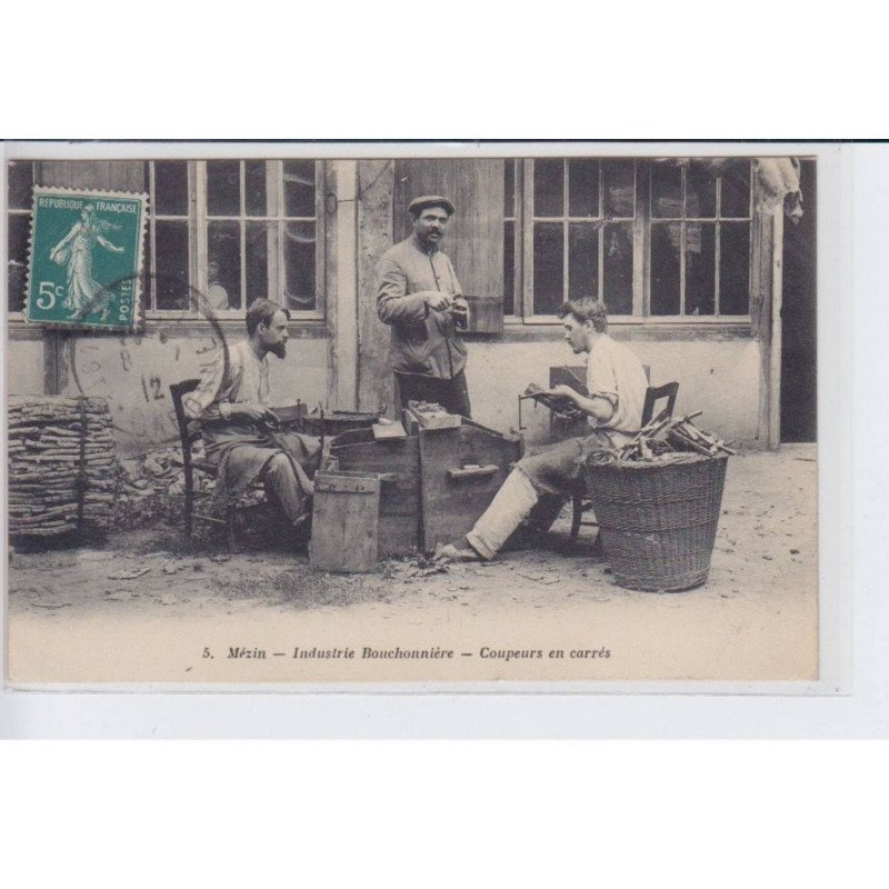 MEZIN: industrie bouchonnière, coupeurs en carrés - état MEZIN: industrie bouchonnière, coupeurs en carrés - état