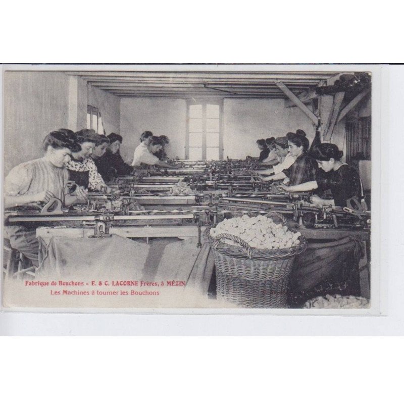 MEZIN: fabrique de bouchons E. et C. Lacorne frères, les machines à tourner les bouchons - très bon état MEZIN: fabrique de bouchons E. et C. Lacorne frères, les machines à tourner les bouchons - très bon état