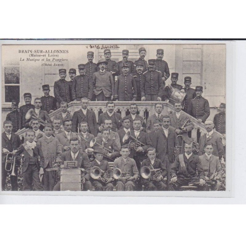 BRAIN-sur-ALLONNES: la musique et les pompiers, musiciens - très bon état