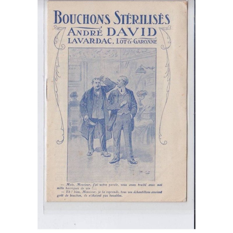 LAVARDAC: bouchons stérilisés andré david, catalogue - état