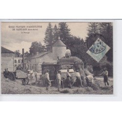 SAINT-BON: école pratique d'agriculture de saint-bon, le battage - très bon état