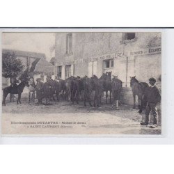 SAINT-LAURENT: établissement dutartre marchand de chevaux cafe restaurant de la poste tenu par Hallereau - très bon état