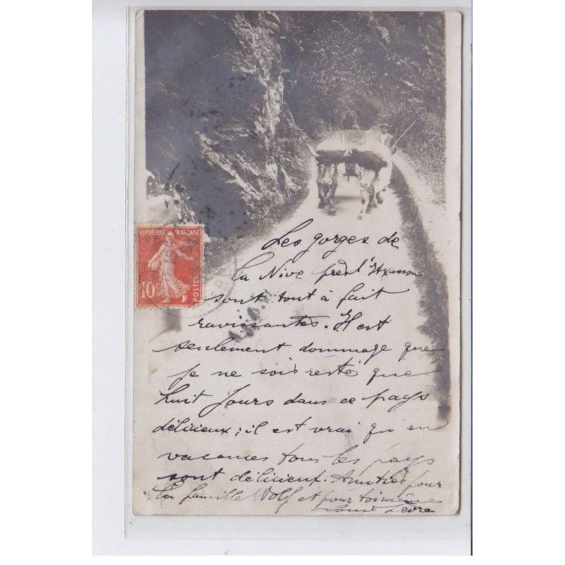 pres ITXASSOU: attelage dans les gorges de la nive - très bon état