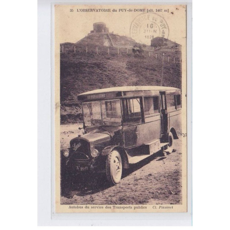 PUY-de-DOME: l'observatoire, autobus du service des transports publics - très bon état